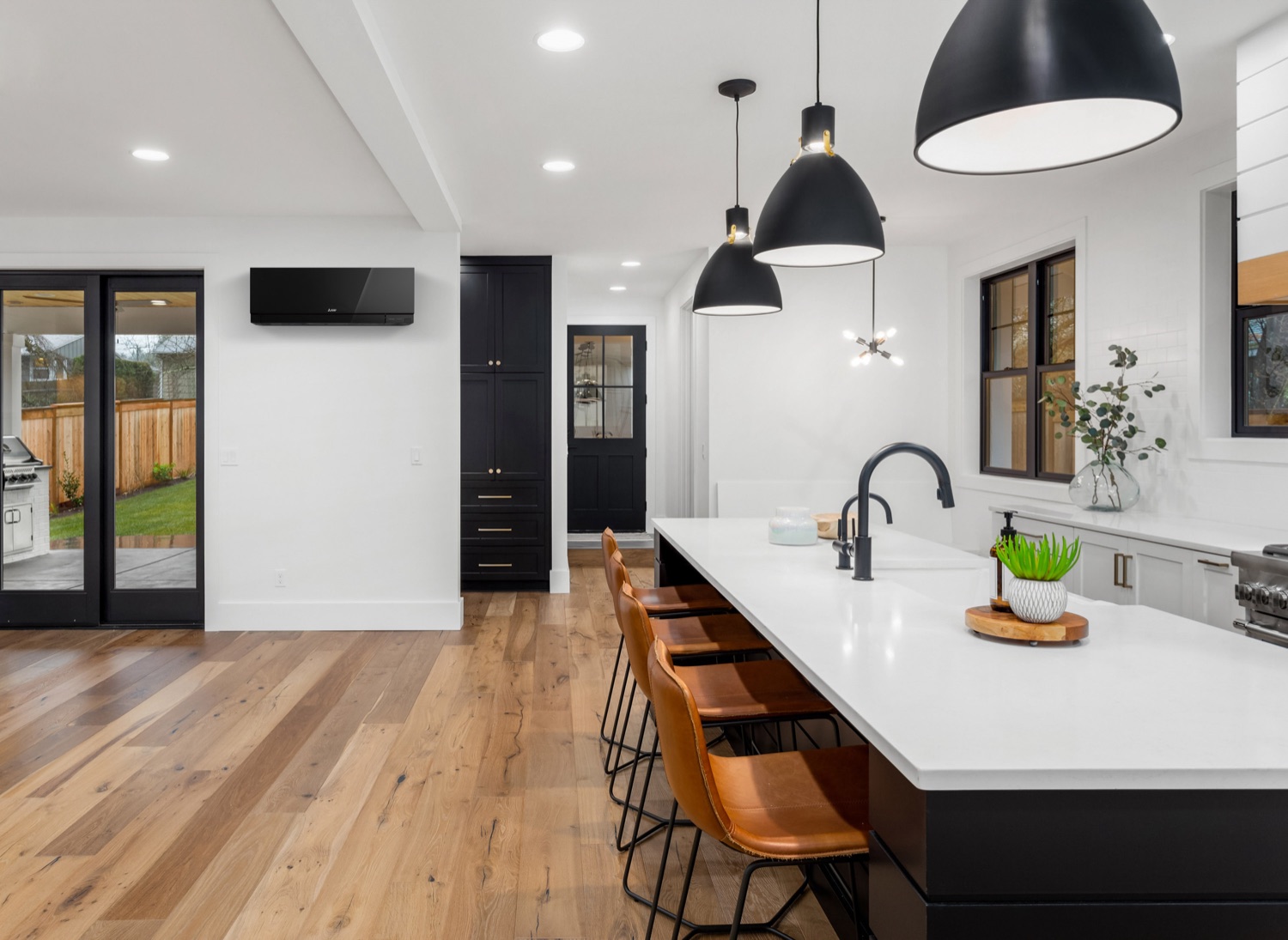 Mitsubishi Electric EF Designer heat pump in a modern kitchen