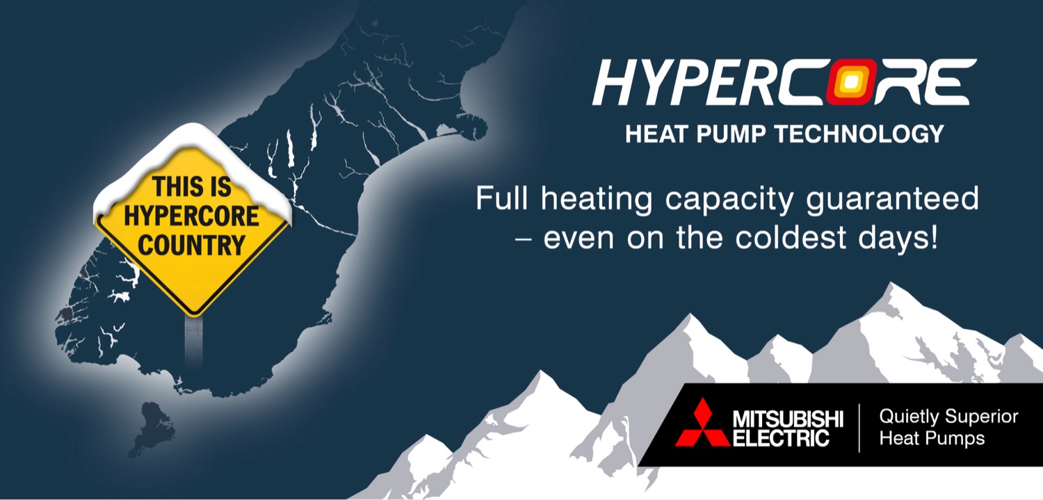 Mitsubishi Electric HyperCore technology, full heating capacity even on the coldest days